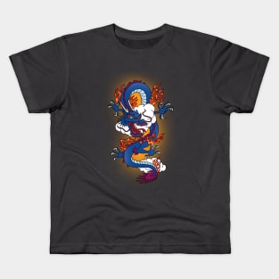 dragon on fire Kids T-Shirt